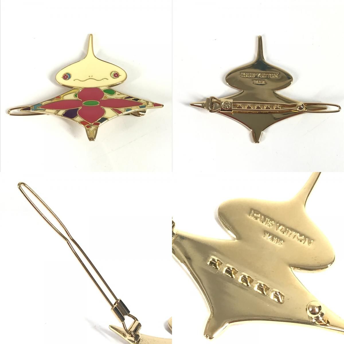 LOUIS VUITTON ルイヴィトン バレッタ ヘアピン M92595 メタル マルチ FORTGASGNV_COM_BR