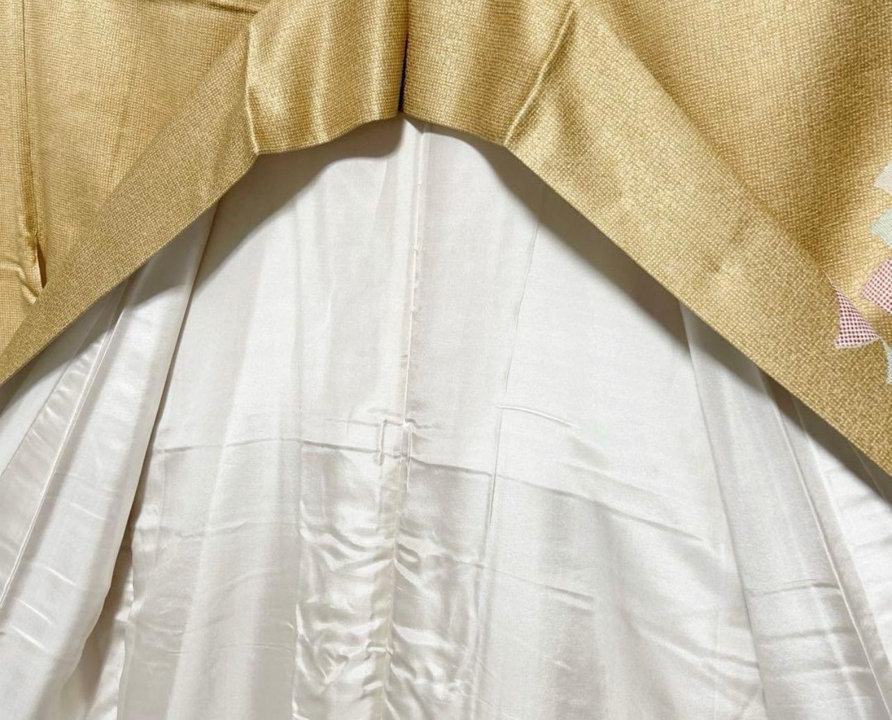 未使用近い 美品 袷 正絹 縮緬 江戸小紋 角通し フルセット 塩瀬名古屋