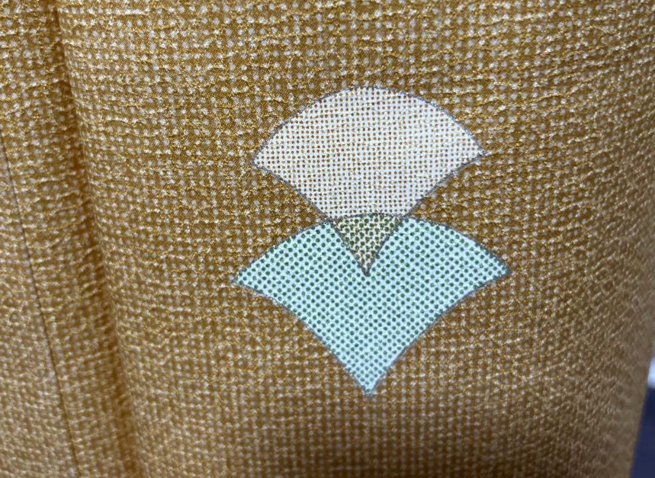 未使用近い 美品 袷 正絹 縮緬 江戸小紋 角通し フルセット 塩瀬名古屋