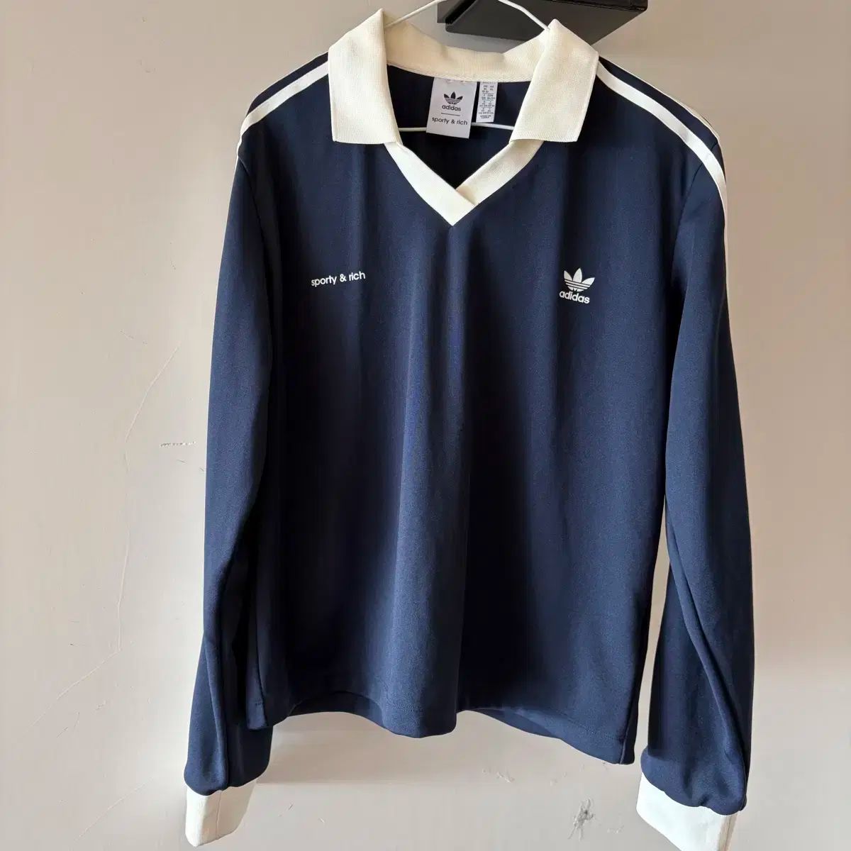 US XL adidas x SPORTY-RICH ロングスリーブ フットボール ジャージ