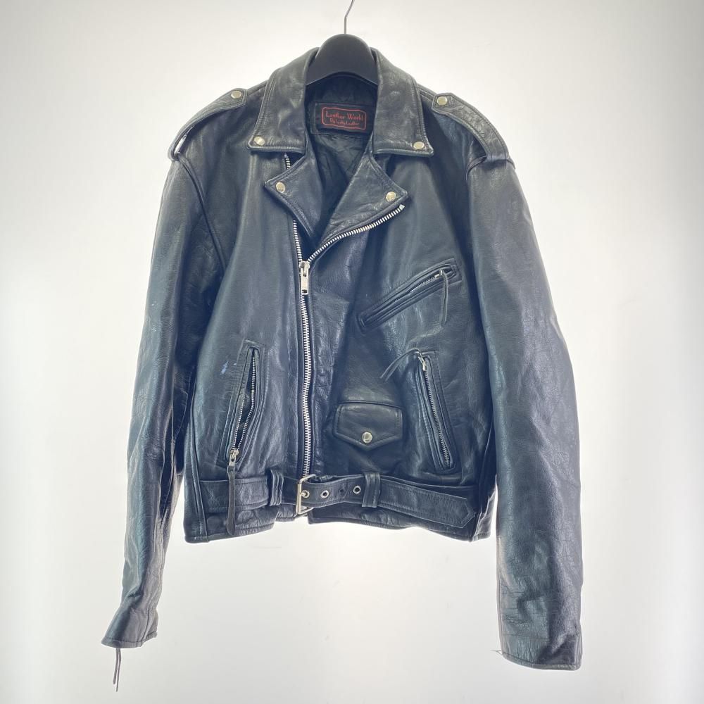 Leather World By Lucky Leather ダブルライダース サイズ48 ブラック