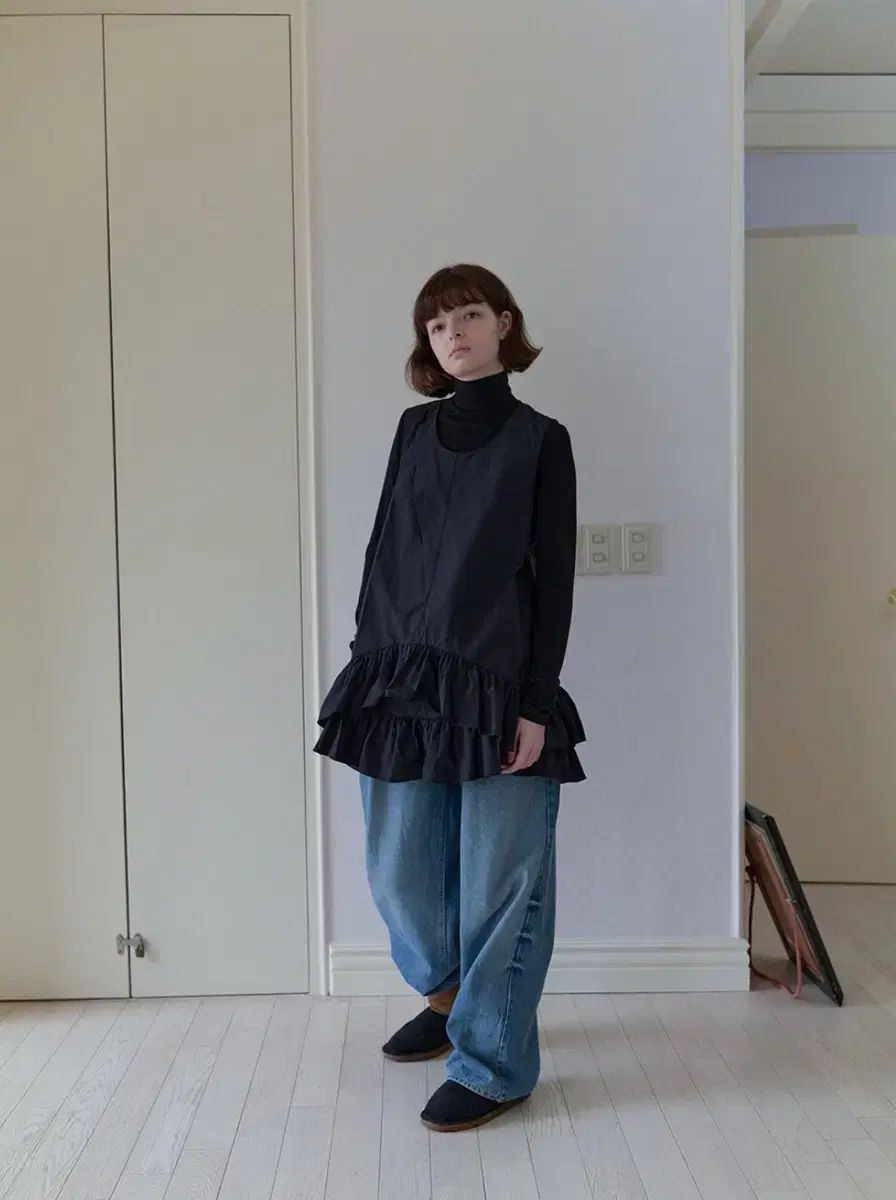 NOCONTENT シャーリングドレス シャーリングワンピース レイヤードワンピース