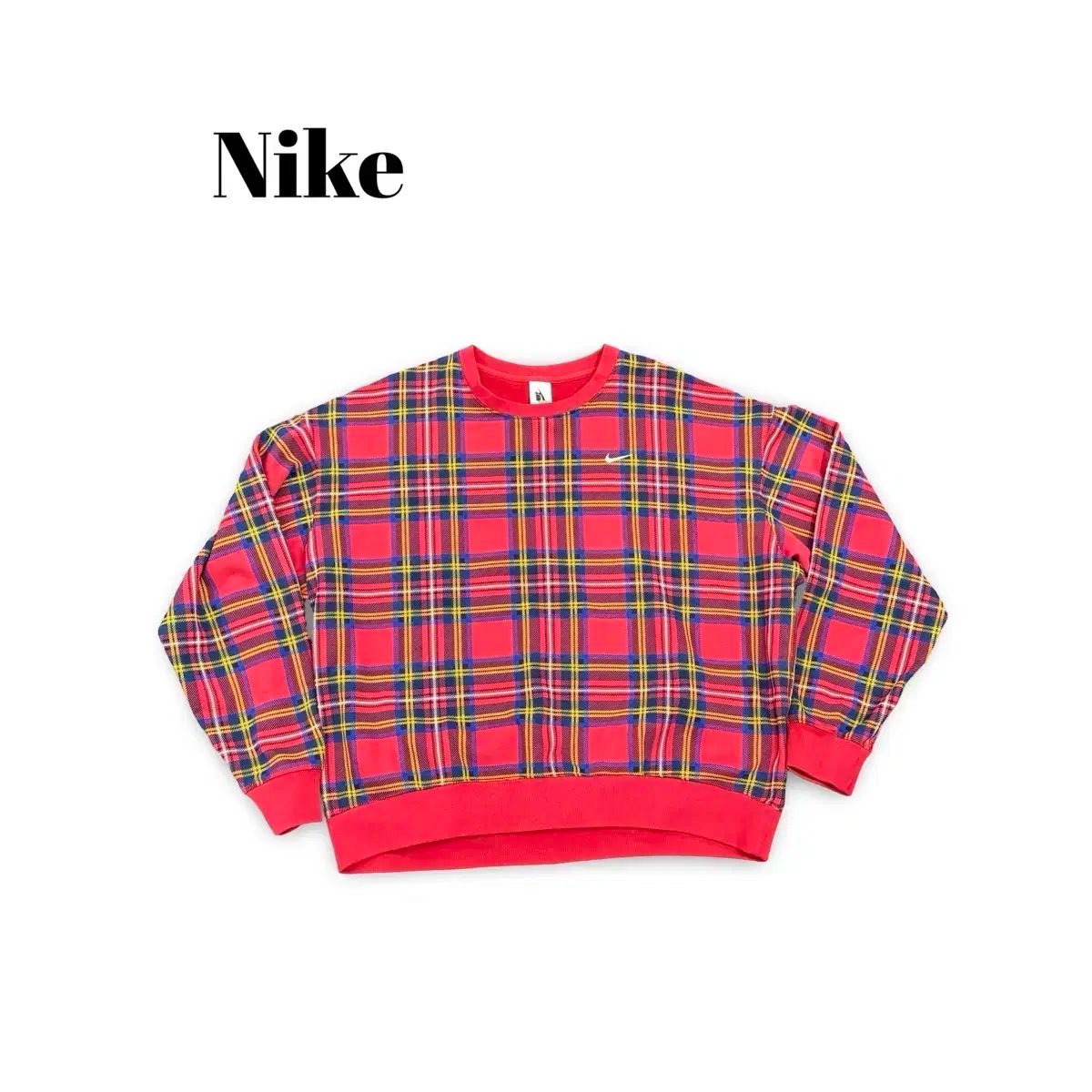 (105)ナイキNRGプレイドクルーネック