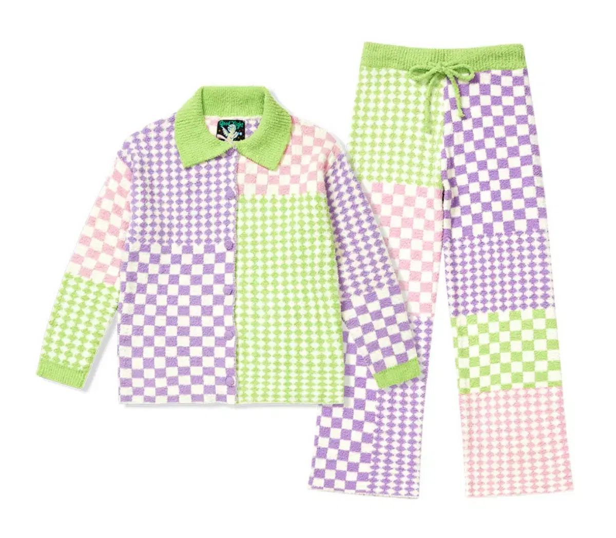 ウィグルウィグル パジャマ セット - Grape Patchwork