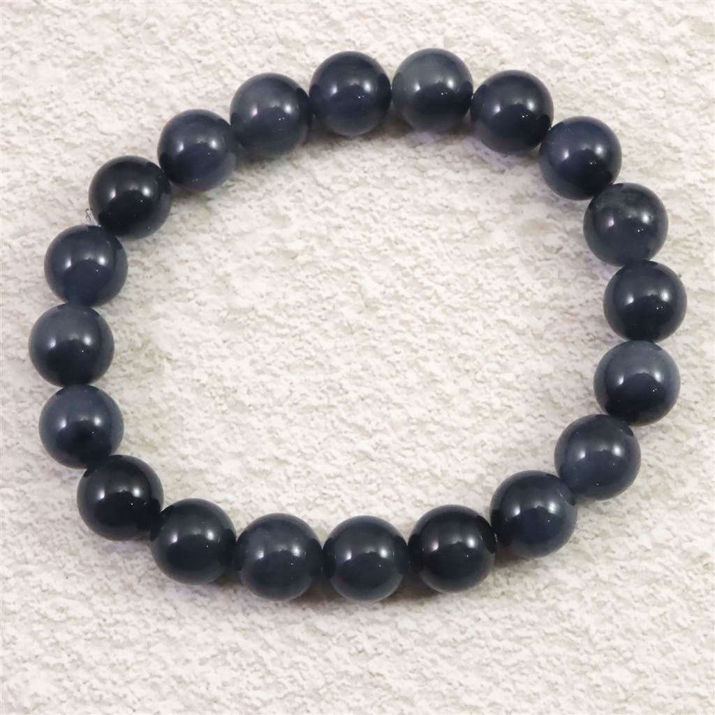 インディゴライト ブルー トルマリン 入り 水晶 9 5 mm玉ブレスレット 25 41 g 榎本通商73165