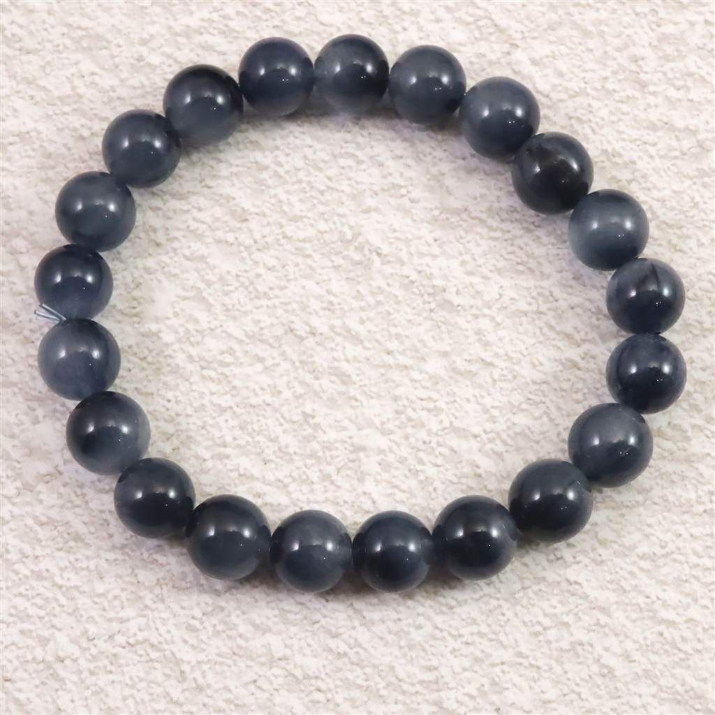 インディゴライト ブルー トルマリン 入り 水晶 9 mm玉ブレスレット 22 32 g 榎本通商89897