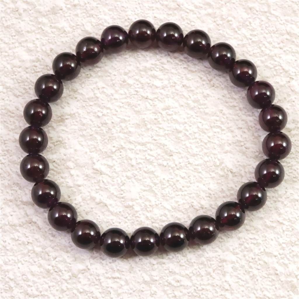 ロードライト ガーネット 4A 7.5mm玉ブレスレット 22.74g 榎本通商17674