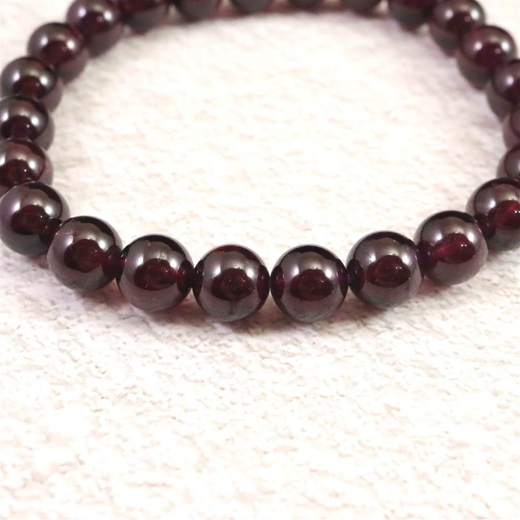 ロードライト ガーネット 4A 8mm玉ブレスレット 24.81ｇ 榎本通商19391 FORTGASGNV_COM_BR
