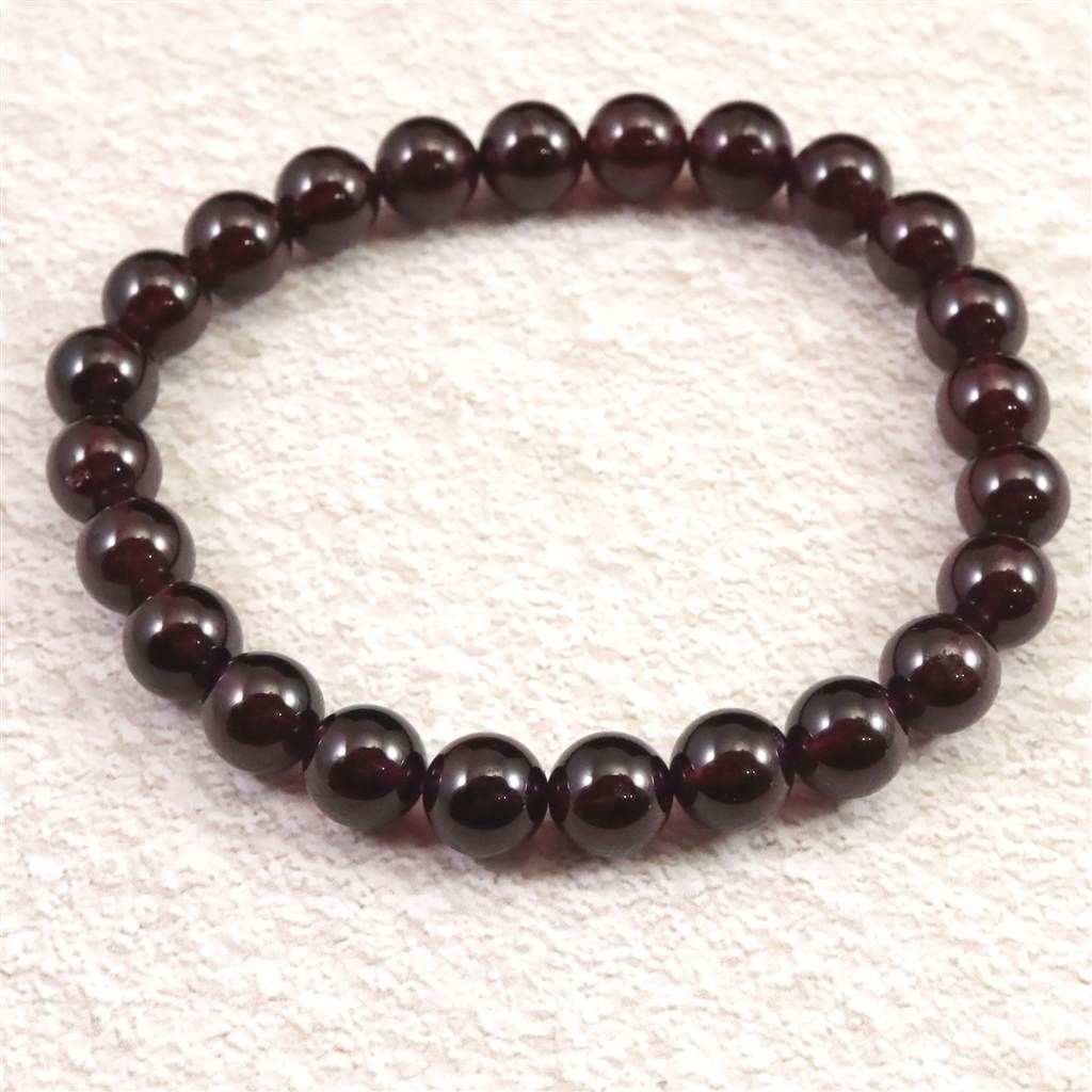 ロードライト ガーネット 4A 8mm玉ブレスレット 24.81g 榎本通商19391