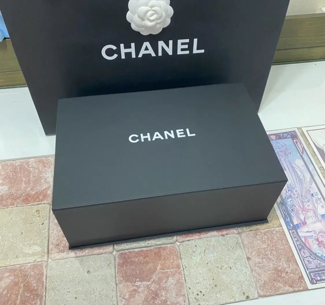 シャネル マグネットボックス 31x20.5x11.5 バインダー リフィル リボン カメリア お買い物バッグ