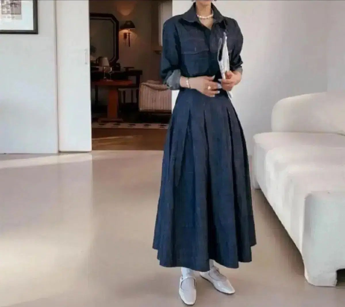 ブラックデニム セットアップ