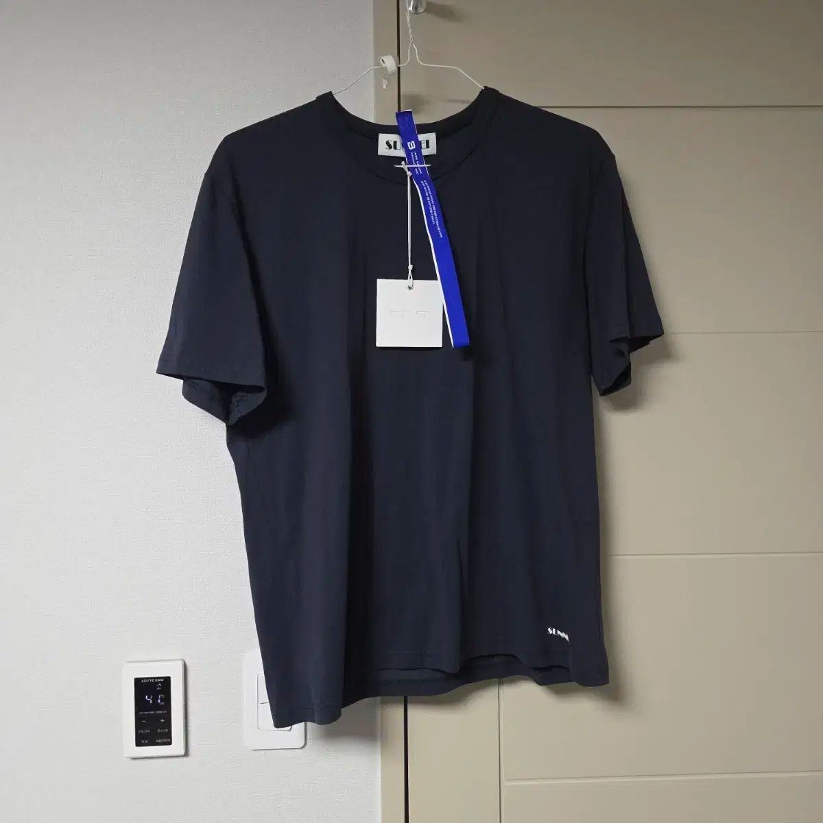 SUNNEI Classic スモール ロゴ プリント 半袖 Tシャツ - DARK BLUE L