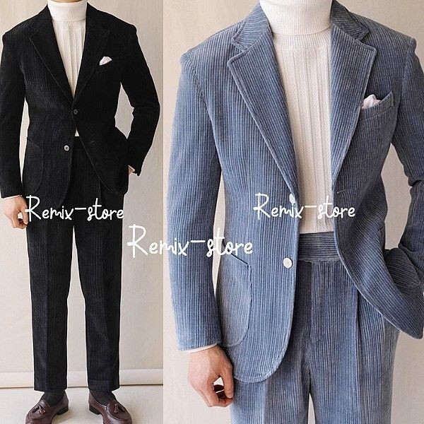 大人の上品セットアップ ナポリ シングルプレスト 2ピース 2Bセットアップ スーツ 3色展開 サイズM~3XL 大きいサイズ イタリア 448