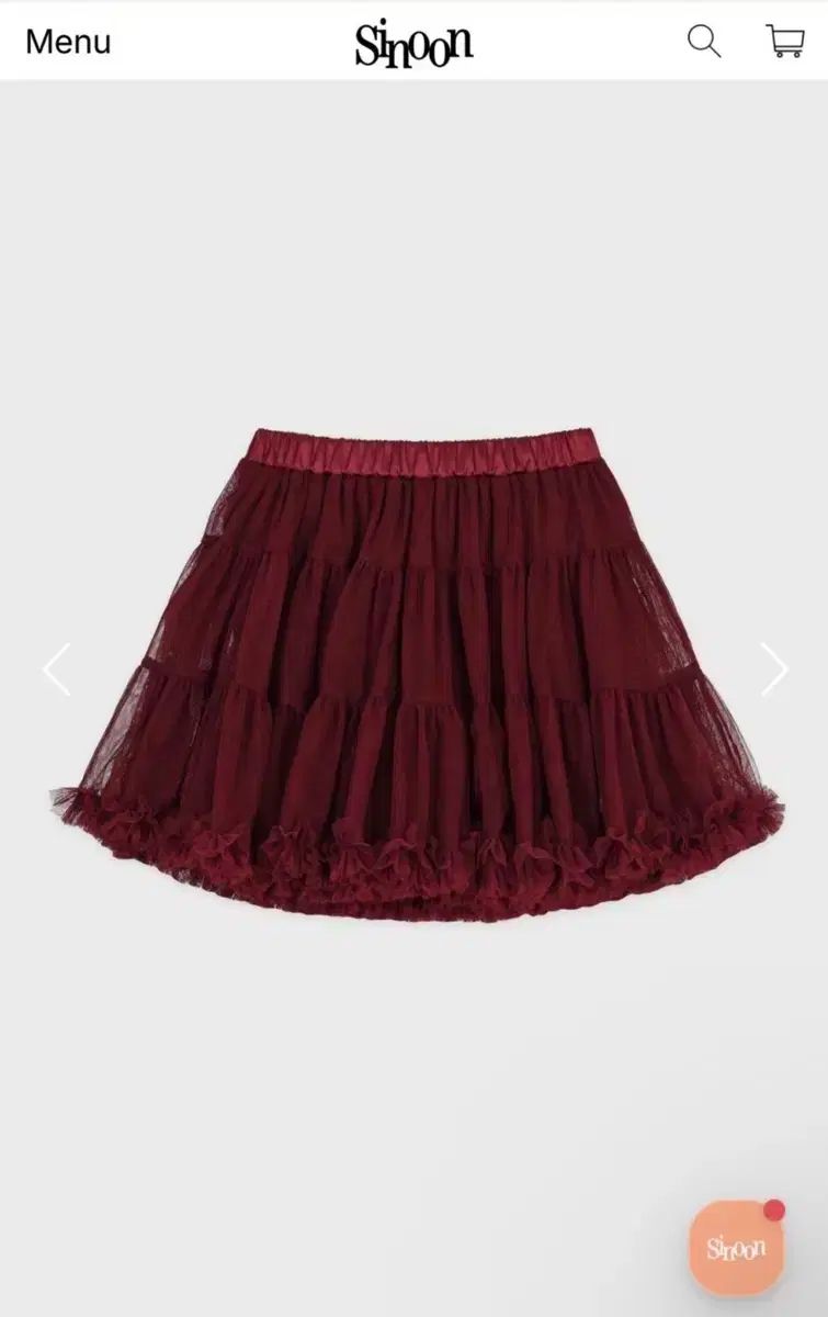 チュチュスカート バーガンディ