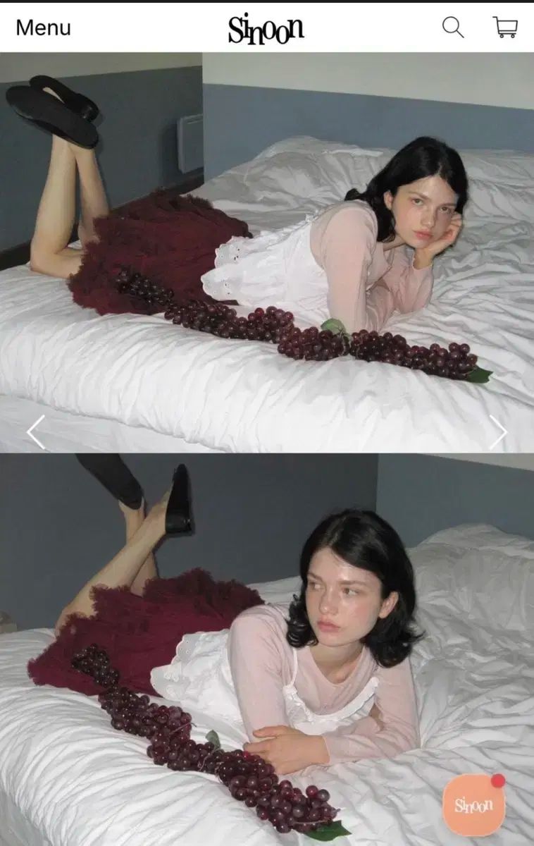 2回着用 SINOON シヌーン チュチュスカート バーガンディ