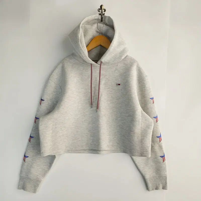 TOMMY JEANS トミー ジーンズ コットン混 グラフィック クロップド Tシャツ S