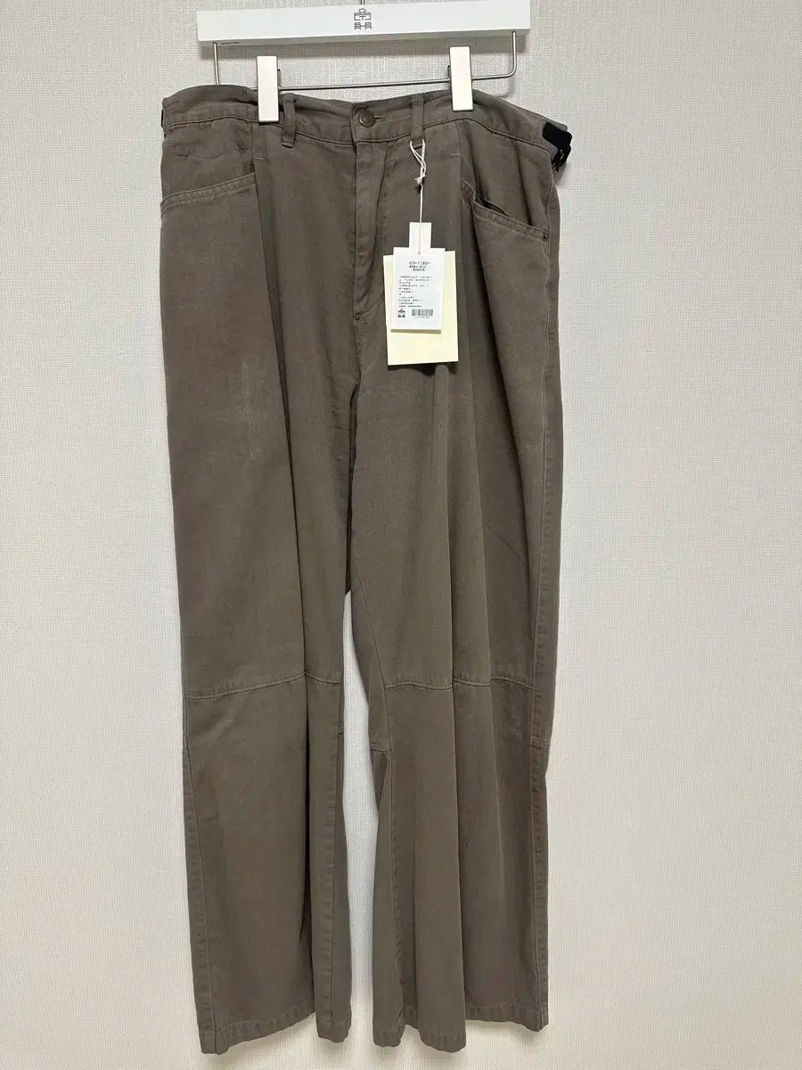 3 ポリテル ワンタック ゴーシマ パンツ カーキグレー 24 ss