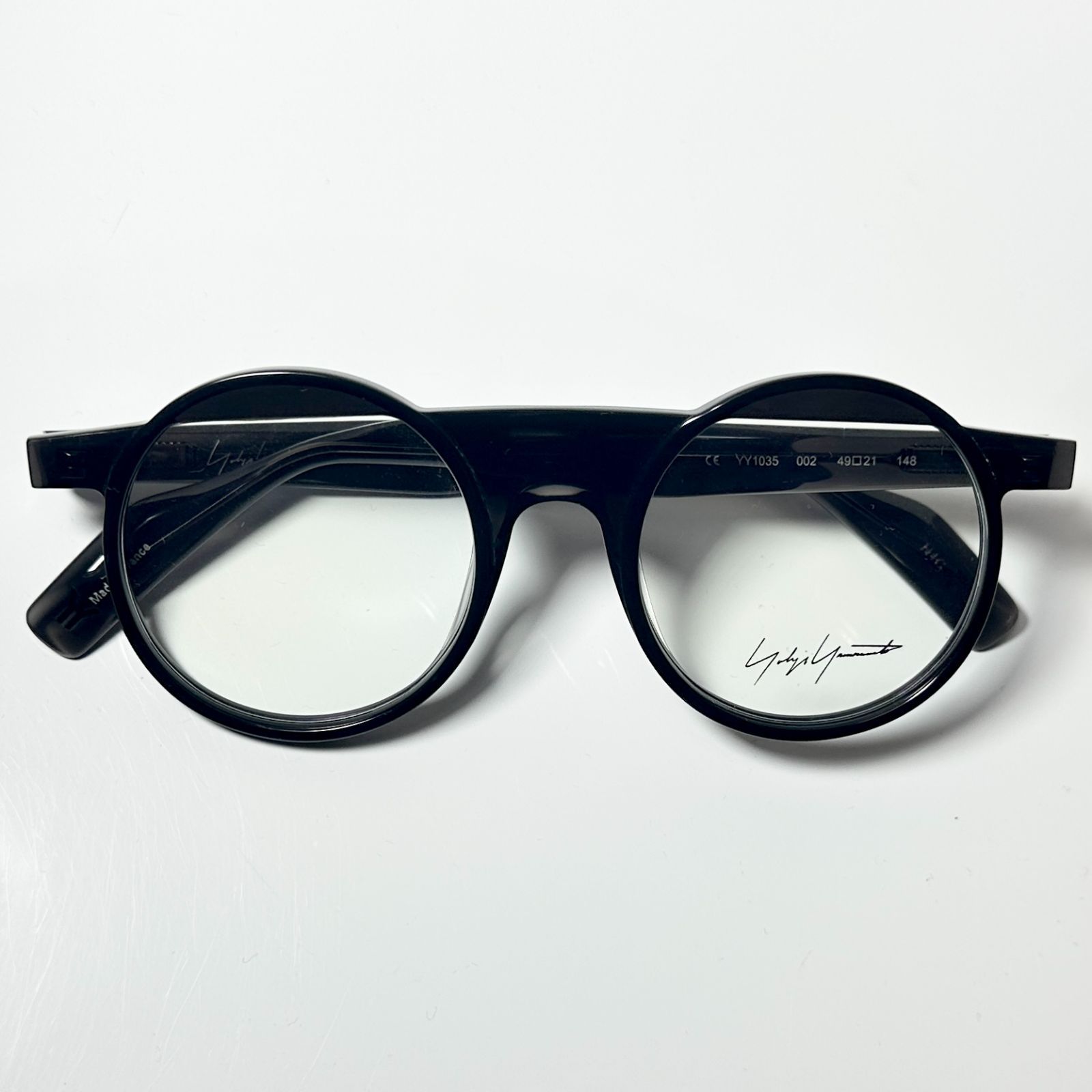 Yohji Yamamoto ヨウジヤマモト YY1035 002 黒 メガネ 純正ケース付き フランス製 Y3