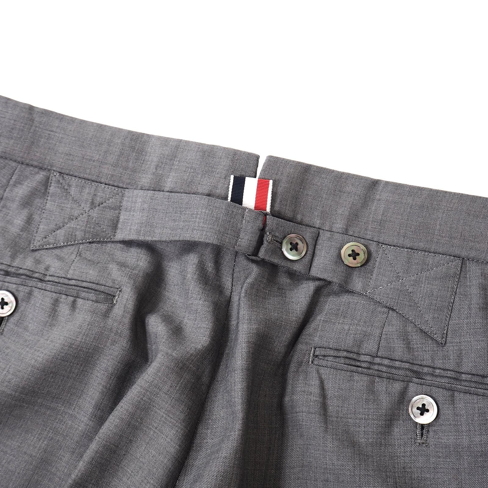 トムブラウン THOM BROWNE ウール シルク スーツ ジャケット パンツ 0 グレー メンズ 5-YJ003 KANDAIZUMI_COM