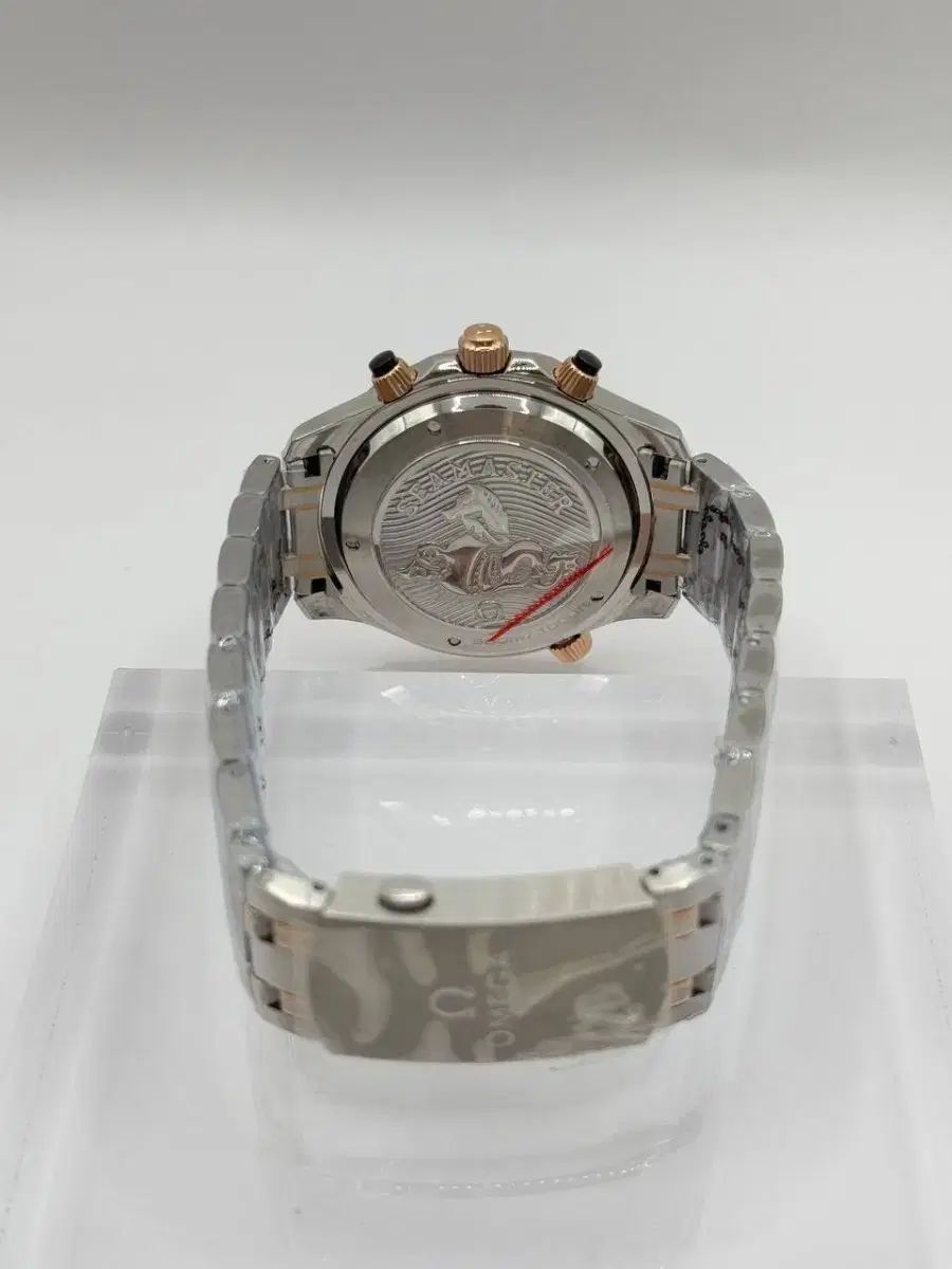 ブラックダイアル ローズコンビ時計