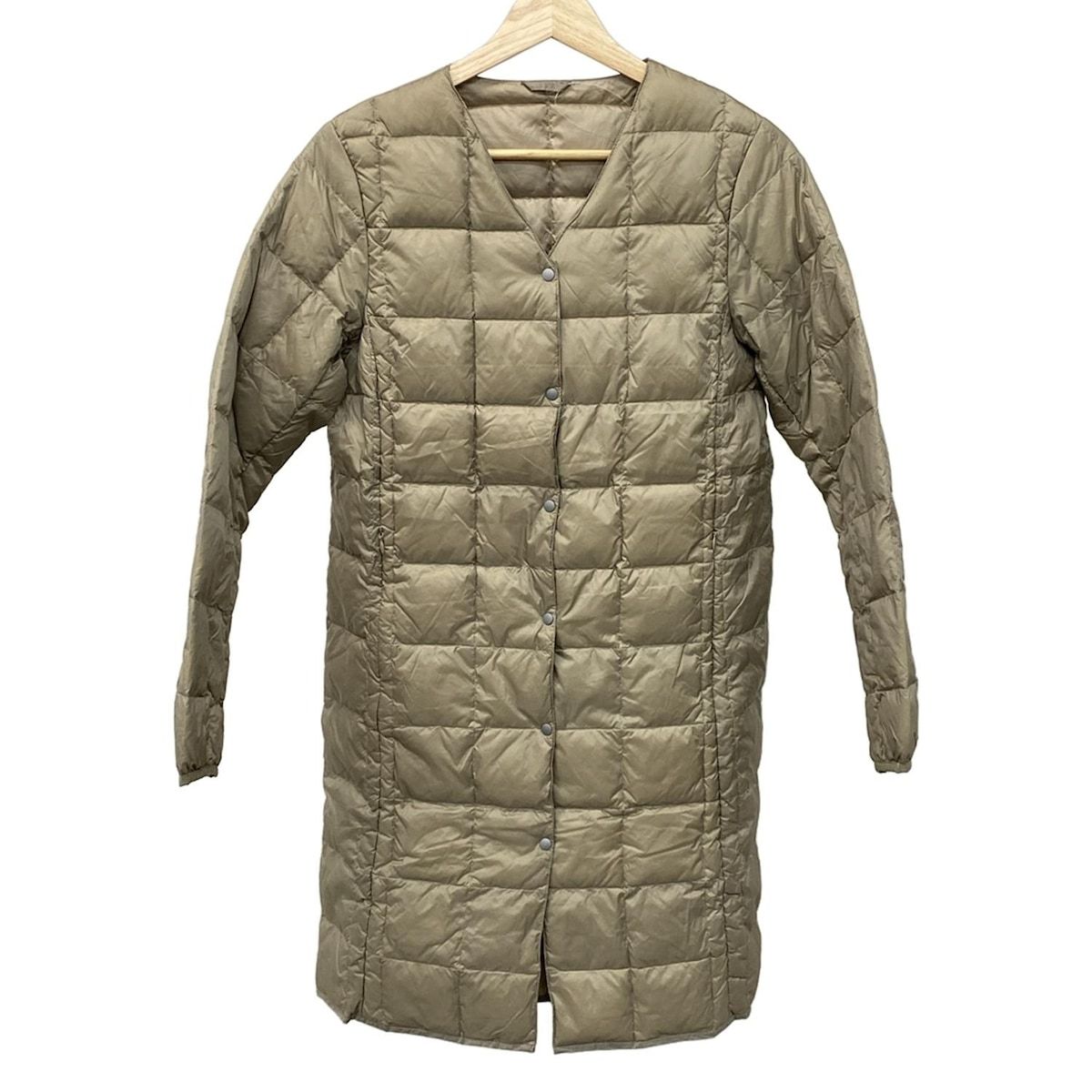 TAION タイオン ダウンコート サイズM レディース - グレーベージュ 長袖 冬