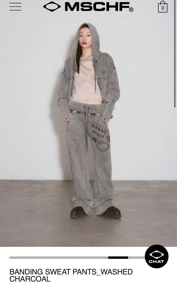 MISCHIEF BANDING SWEAT PANTS_WASHED CHARCOAL