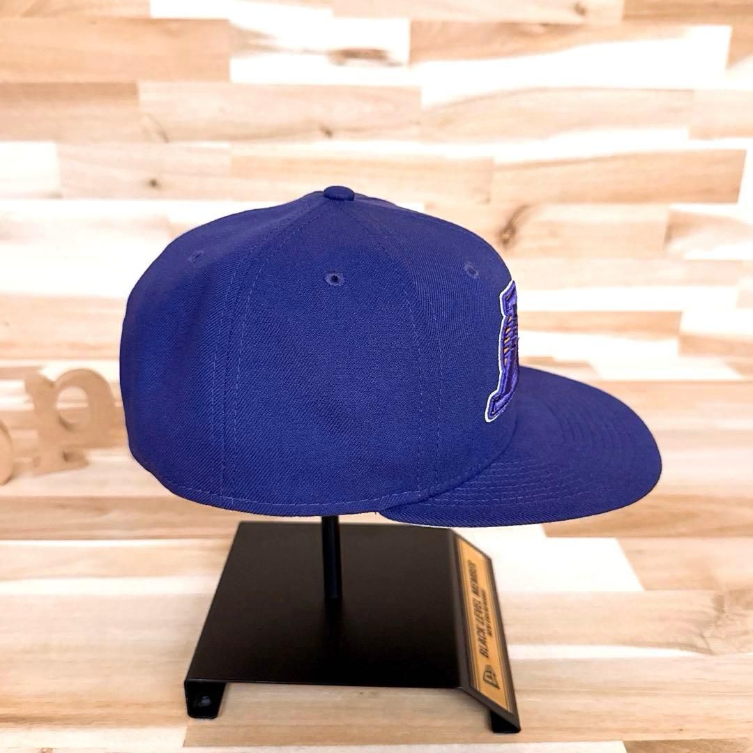  激 ニューエラ×ボーンアンドレイズド×レイカーズ コラボ キャップ 紫パープル Los 刺繍 ロゴ 59 FIFTY バスケ ベースボールキャップ キャップ