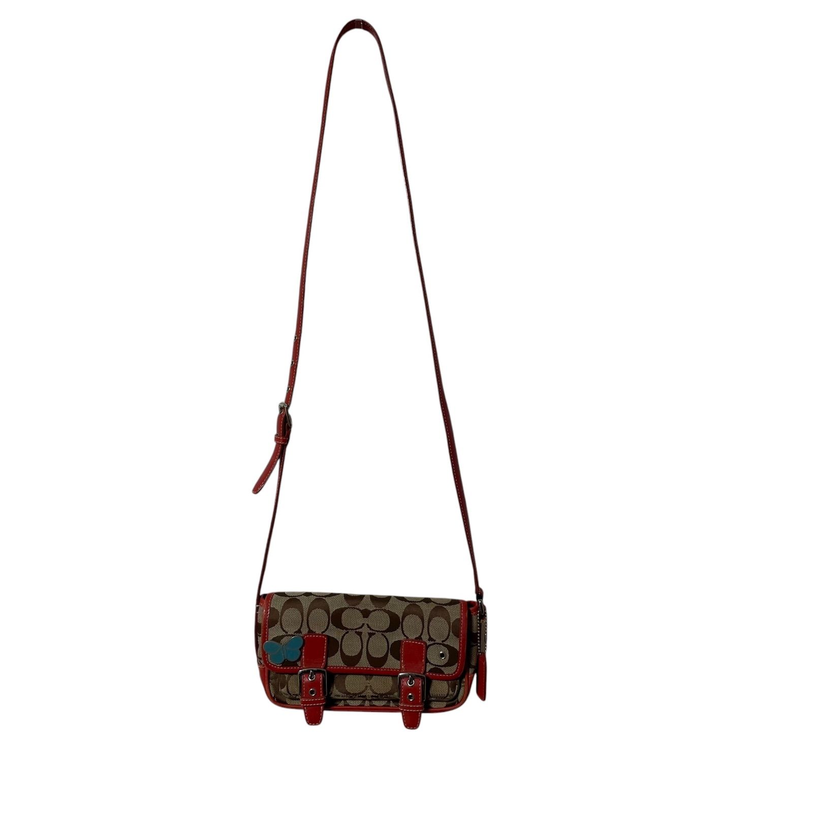 RE260 COACH コーチ ショルダーバッグ シグネチャー バタフライ 