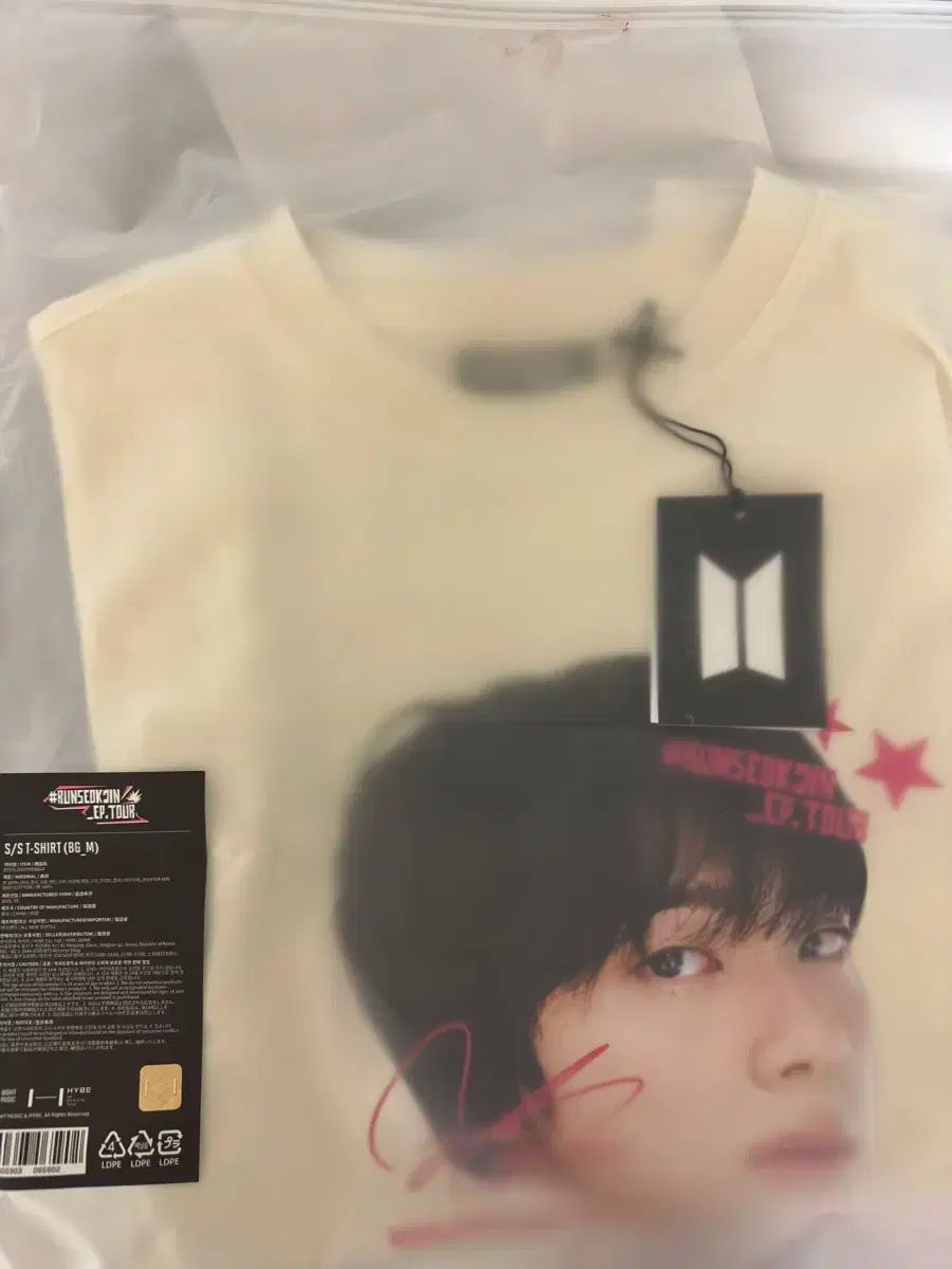 BTS JIN 走れジン 얼빡 Tシャツ コンサート グッズ 顔 半袖 Tシャツ M サイズ