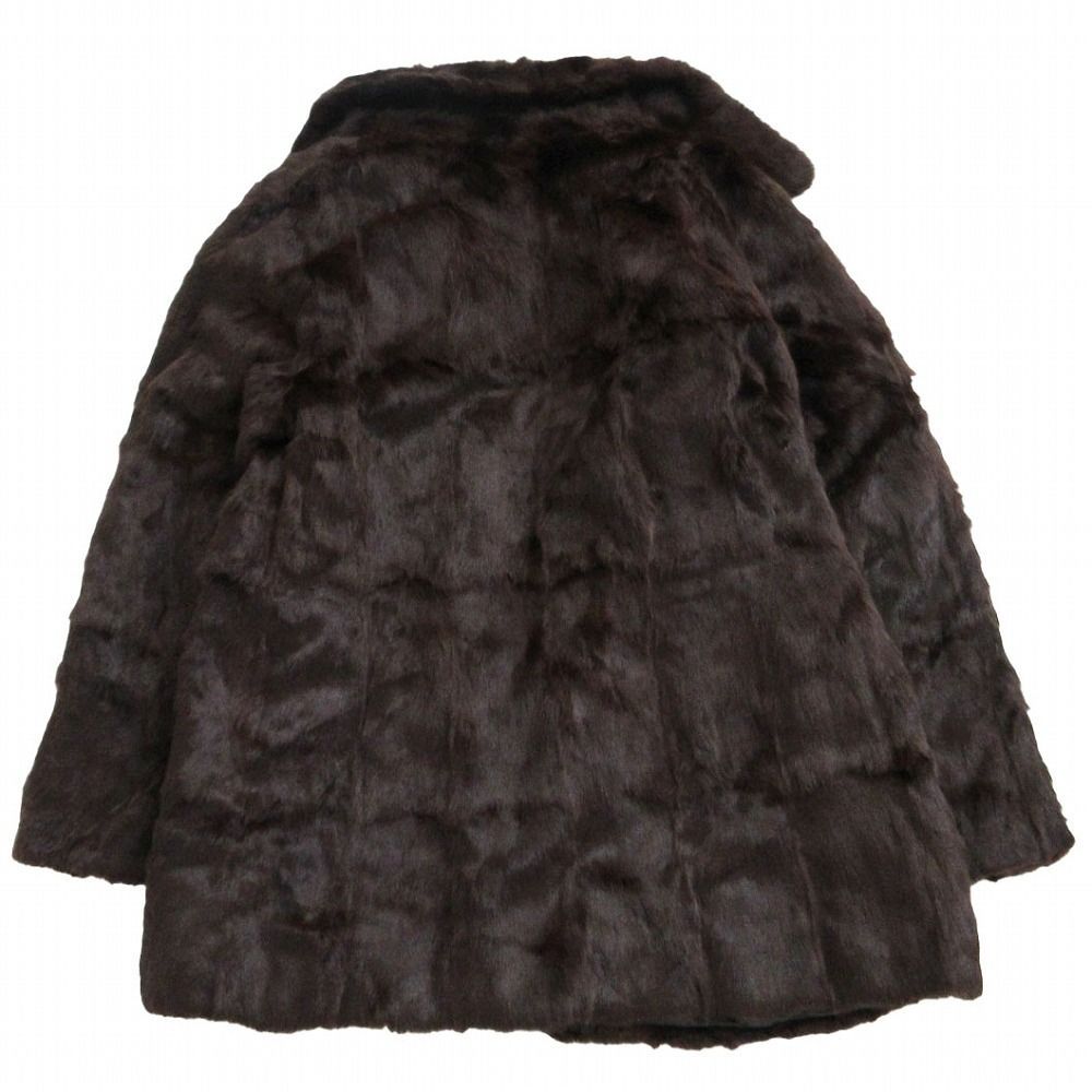 美品　Silver blu IEMURA シルク　リアルファー　ロングコート シルバーブルー イエムラ Silver Blu IEMURA リアルファーコート