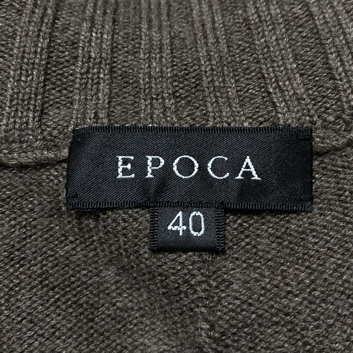  EPOCA エポカ カーディガン サイズ40 M レディース - グレーベージュ 七分袖 フリル 長袖 カーディガン ボレロ アンサンブル