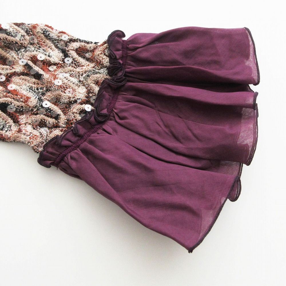 ミッソーニ MISSONI スパンコール ジグザグ柄 ニット ロング