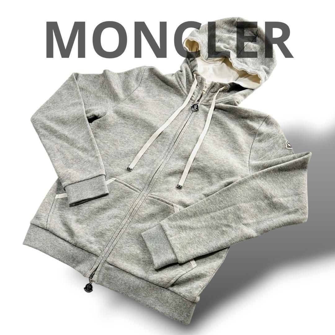 極美品 MONCLER モンクレール パーカー グレー レディース 上着 - メルカリ
