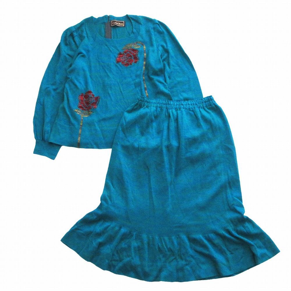 斎藤都世子 トヨコサイトウ TOYOKO SAITO フラワージャガード ボーダー