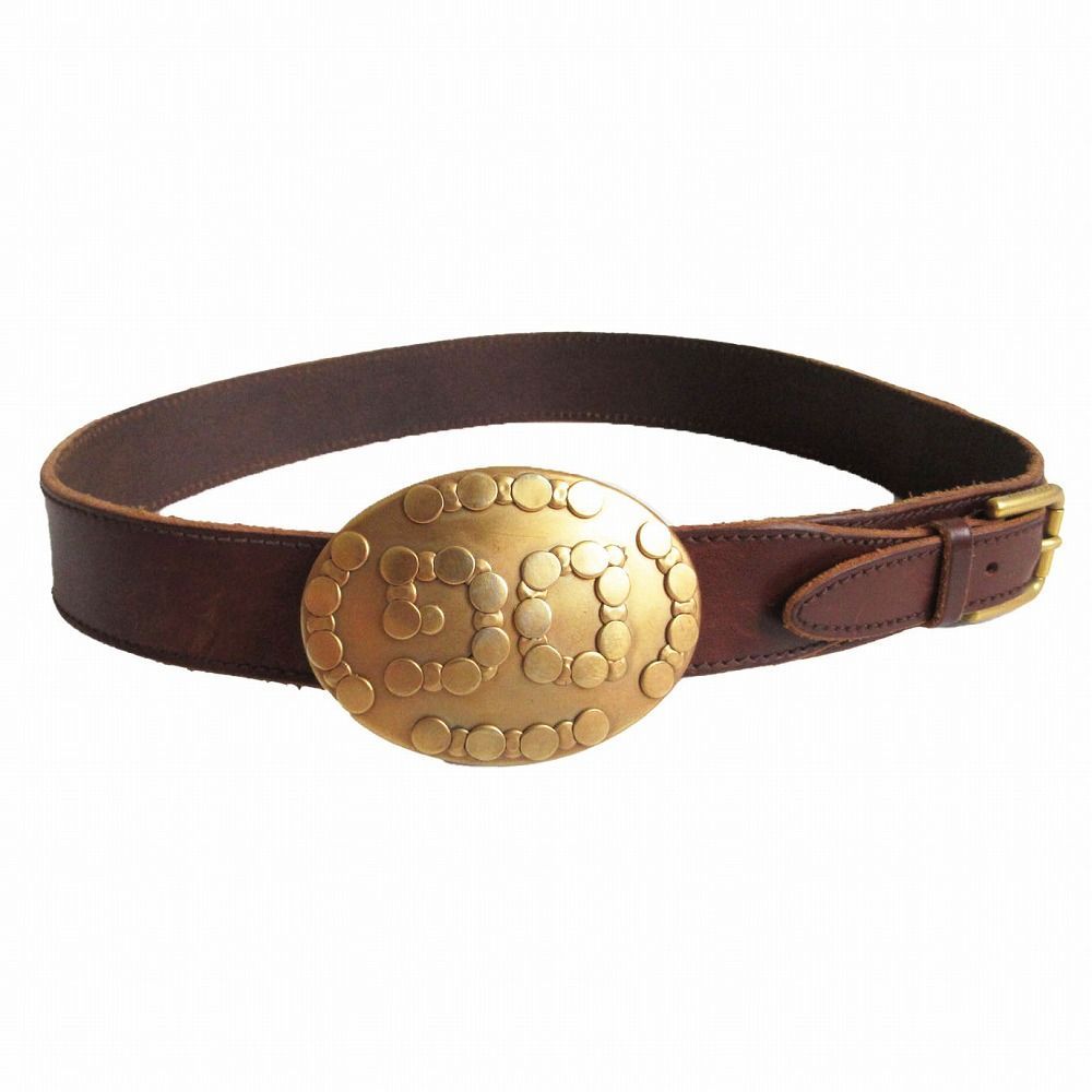 DOLCE&GABBANA ドルチェアンドガッバーナ ゴールドロゴバックル レザー