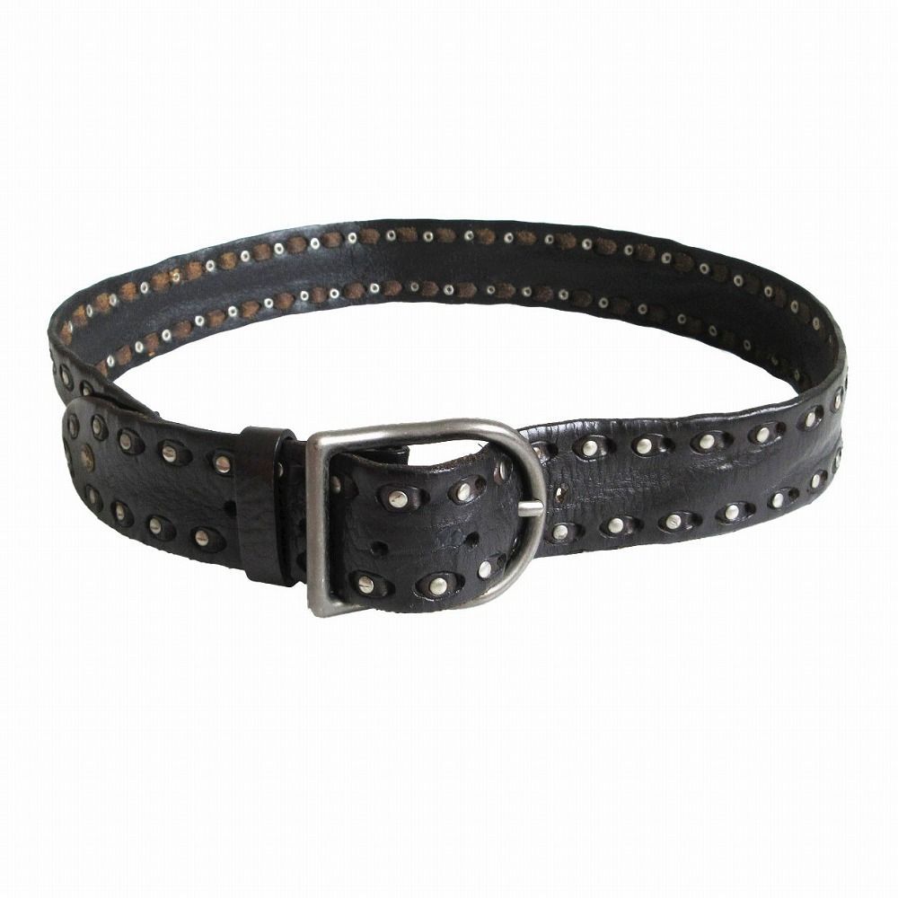 【ヴィンテージ】DOLCE&GABBANA D&G 廃盤ライン スタッズベルト ヴィンテージ】DOLCE&GABBANA D&G 廃盤ライン スタッズベルト ブラック