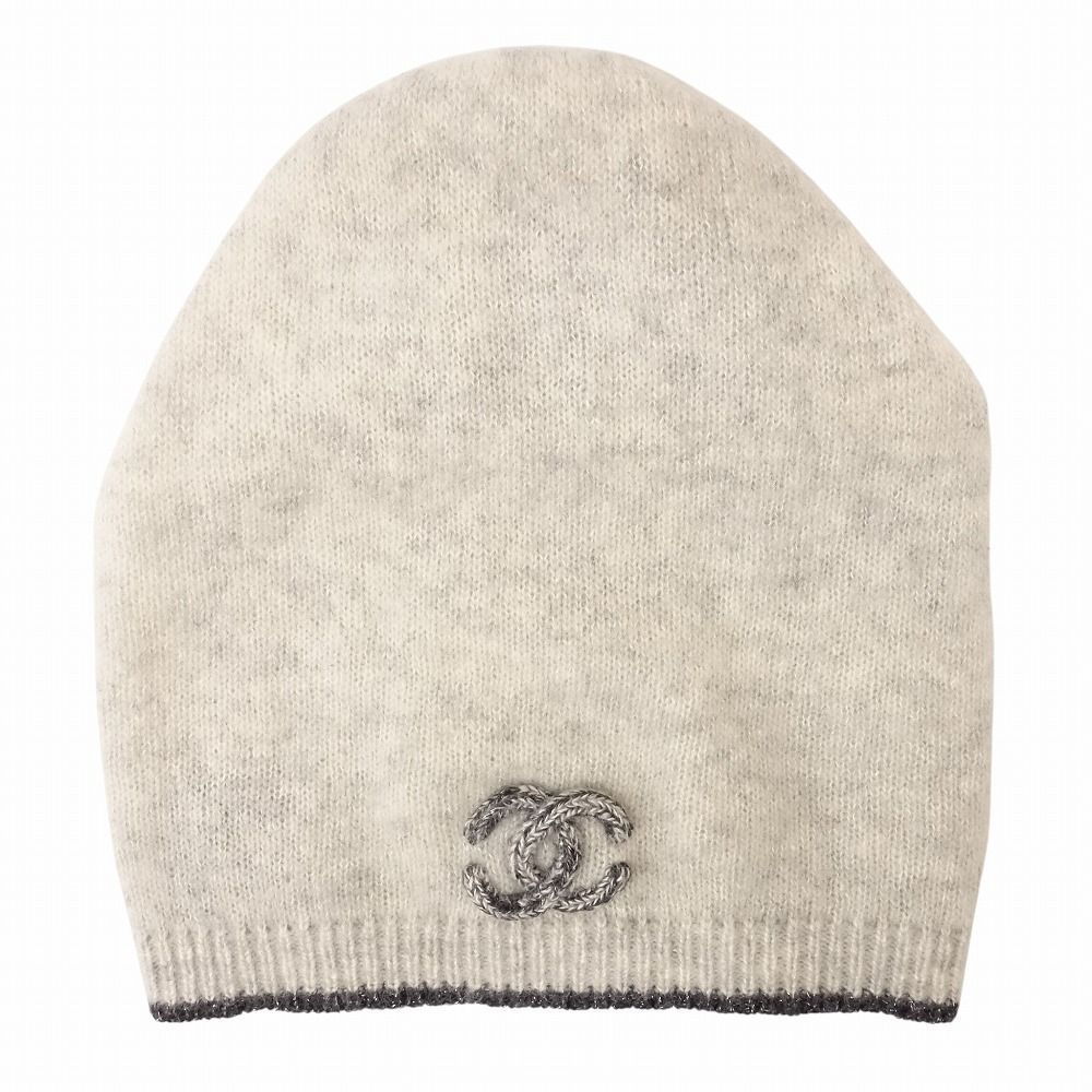 CHANEL シャネル カシミヤ ココマークロゴ ニットキャップ ビーニー