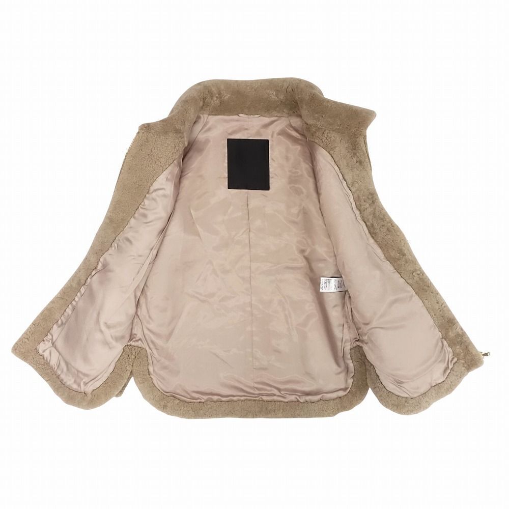 H BRAND エイチブランド ベージュ ムートンショートコート 羊革 H BRAND エイチブランド ベージュ ムートンショートコート 羊革