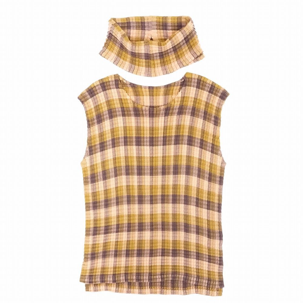 24aw me ISSEY MIYAKE ミー イッセイミヤケ チェック柄 メッシュ