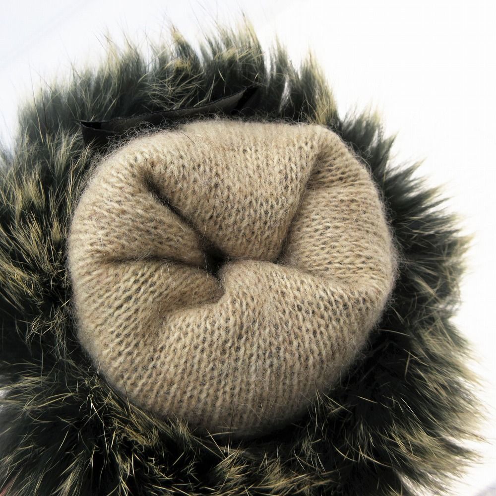 フォックスファー付き 手袋