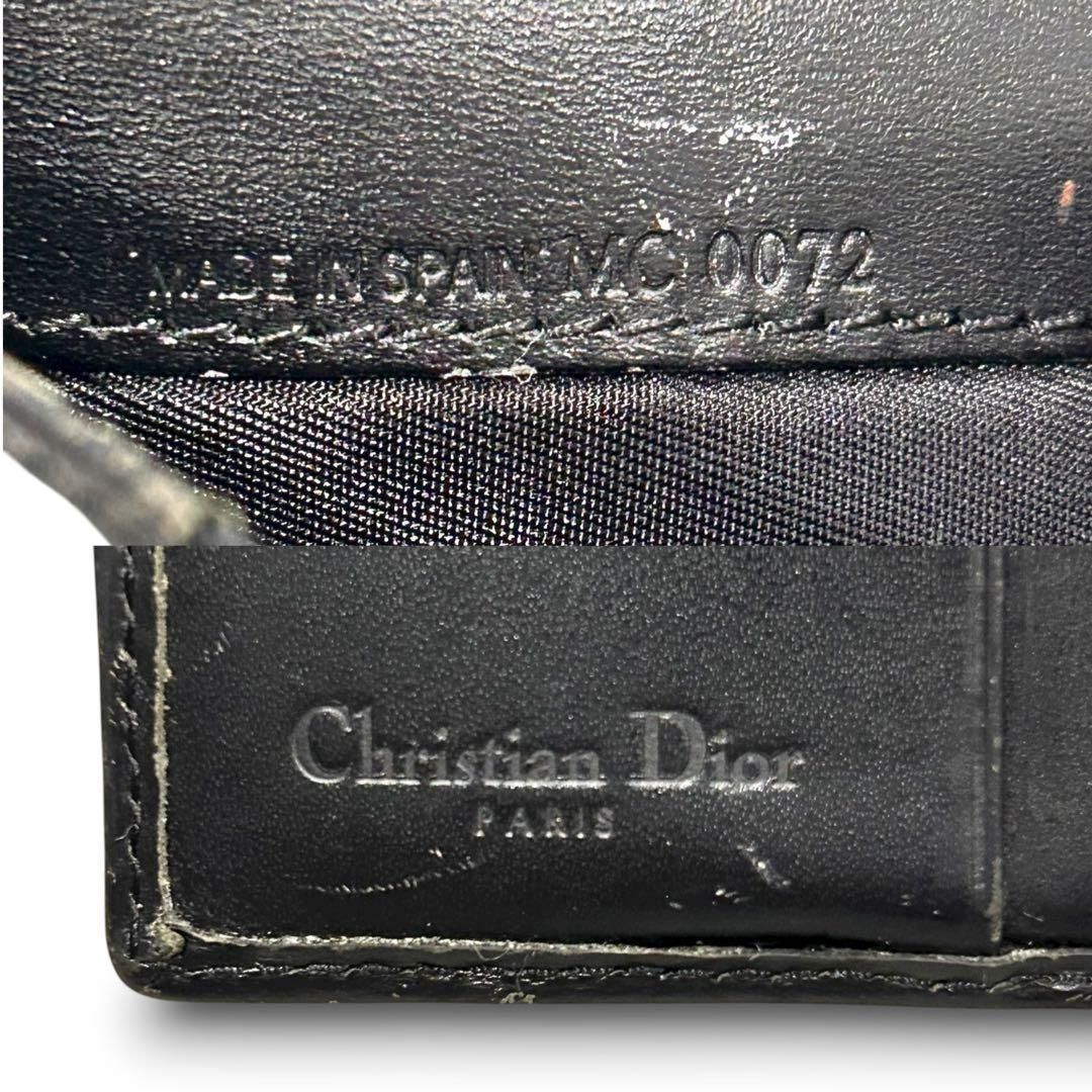 Christian Dior ディオール 折り財布 二つ折り トロッター柄 クロ