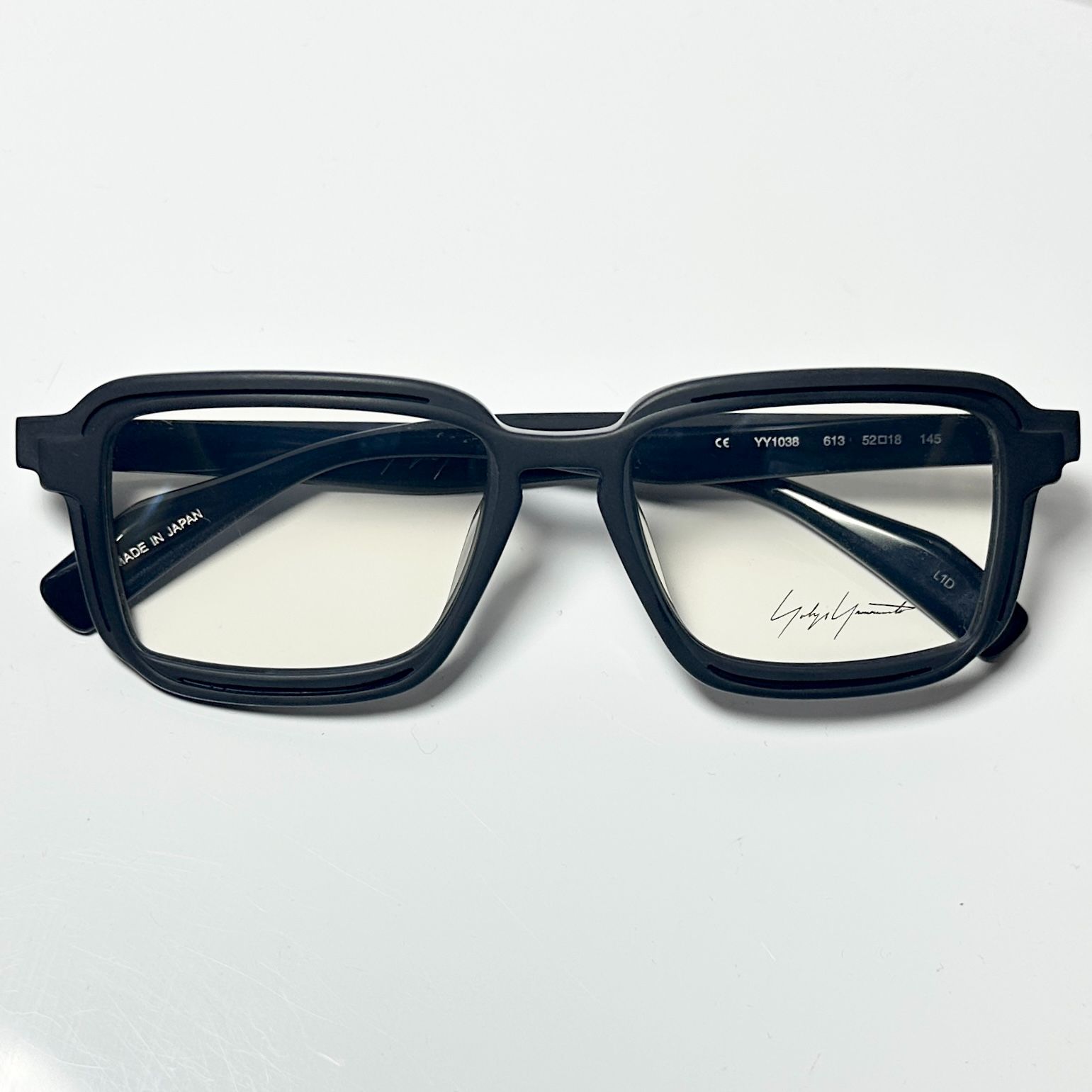 Yohji Yamamoto ヨウジヤマモト YY1038 613 黒 メガネ 純正ケース付き Y3