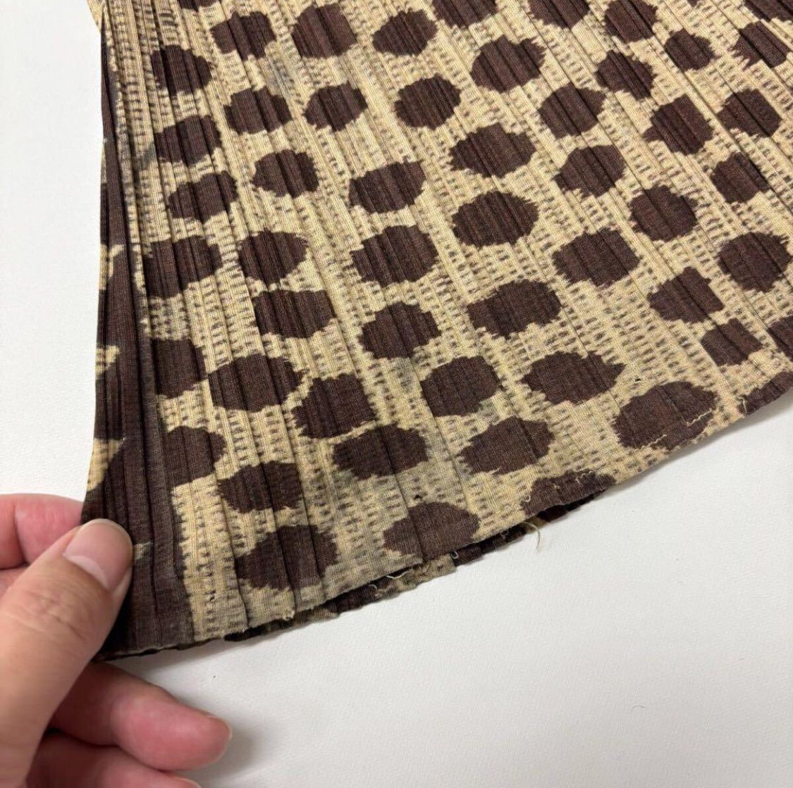 PLEATS PLEASE ISSEY MIYAKE プリーツプリーズ イッセイミヤケ 総柄 ドット レオパード チェック クレイジー 柄 パンツ サイズ 3 709-0090 DECORATOM_COM_BR