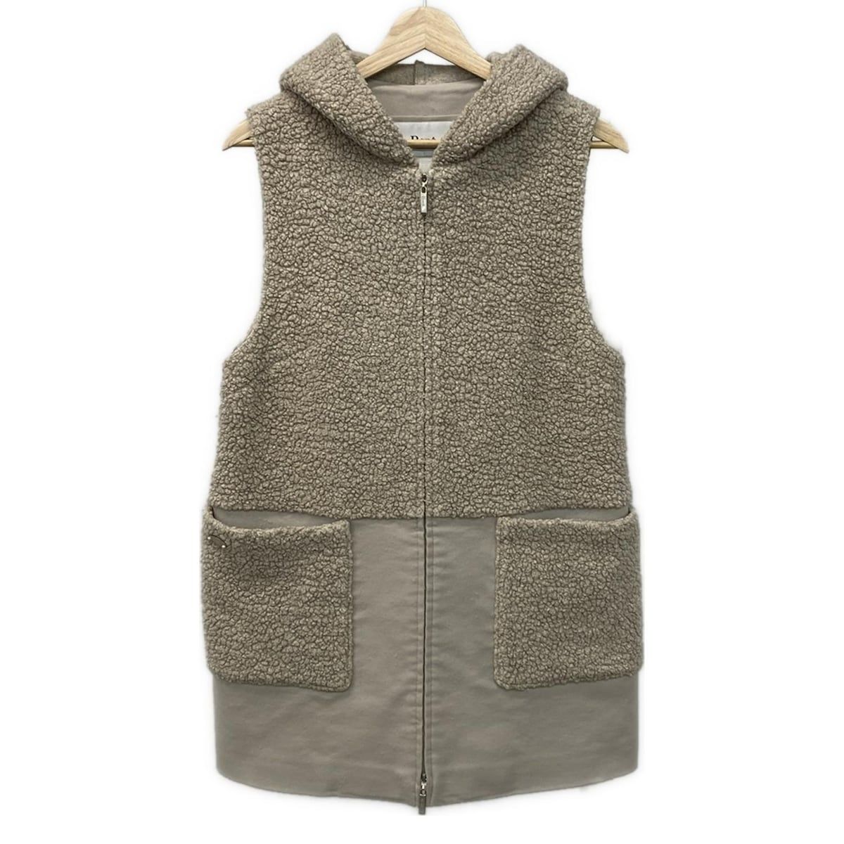 Rene ルネ コート サイズ36 S レディース - グレーベージュ ノースリーブ ジップアップ 春 秋