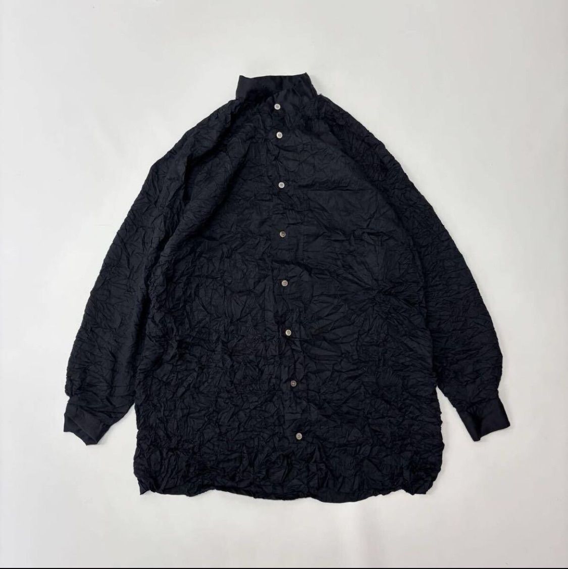 90s Vintage ISSEY MIYAKE イッセイミヤケ スタンド シワ プリーツ ビッグ シャツ SHIRT ARCHIVE アーカイブ サイズ M 709-0070