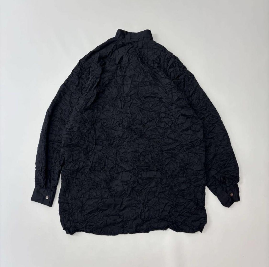 90 s Vintage ISSEY MIYAKE イッセイミヤケ スタンド シワ プリーツ ビッグ シャツ SHIRT ARCHIVE アーカイブ サイズ M 709-0070
