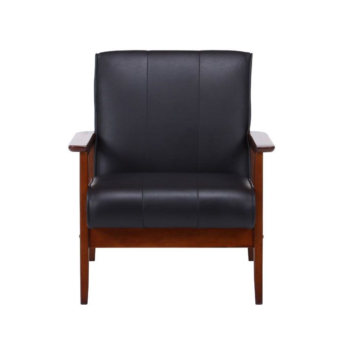 ソファ ソファー 1人掛け レザー 幅65 カフェ風 バイキャストレザー 合成皮革 木製フレーム デザイン 木製 天然木 肘付き NEXPOTALLINN_EU