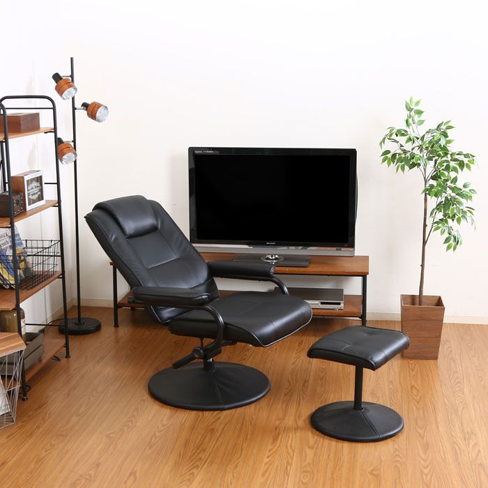 パーソナルチェア リクライニング 椅子 チェア 幅78 オットマン 足置き 無段階リクライニング リクライニングチェアー 1人