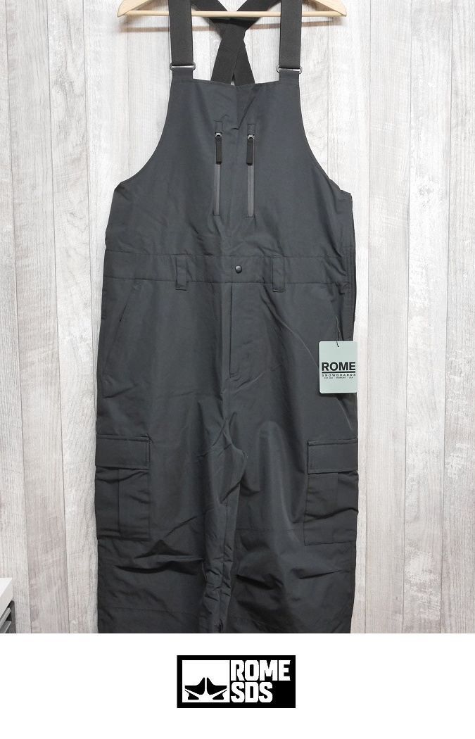 26 ROME BAGGY CARGO BIB PANTS Mサイズ BLACK スノーボード ウェア ビブパンツ カーゴパンツ