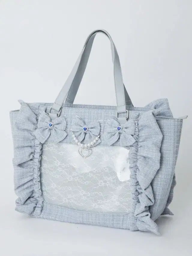 アンクルージュ ツイード 痛バッグ ブルー 特大